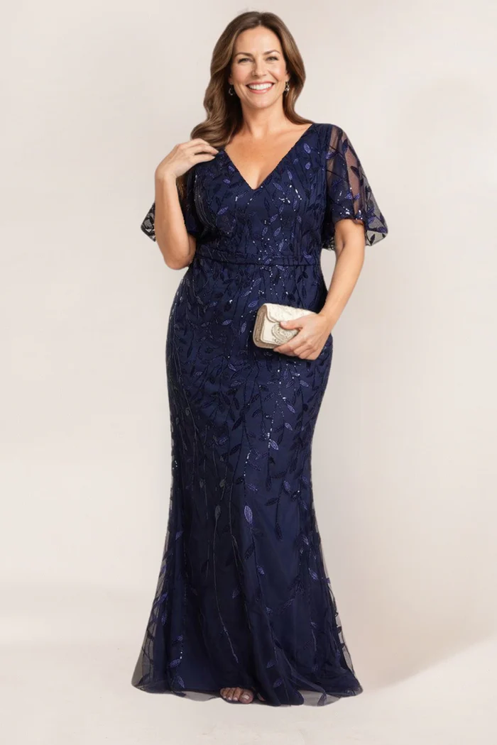 Navy Mother of the Bride dress