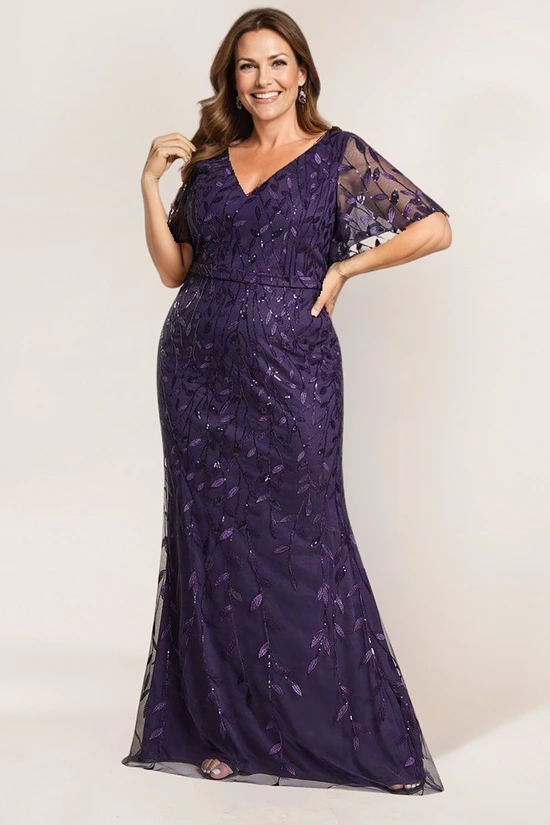 Purple Mother of the Bride dress
