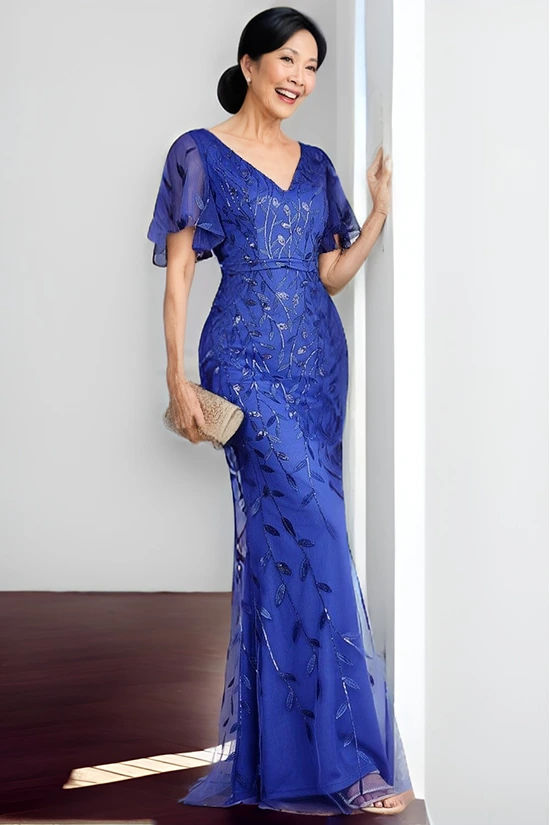 Sapphire Blue Mother of the Bride dress
