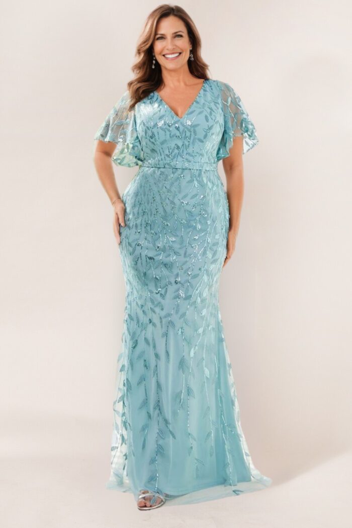 Sea Glass Mother of the Bride dress