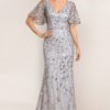 Silver Mother of the Bride dress