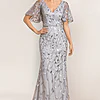 Silver Mother of the Bride dress