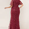 Burgundy Wine Mother of the Groom dress