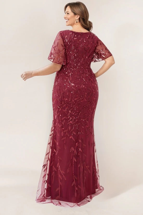 Burgundy Wine Mother of the Groom dress