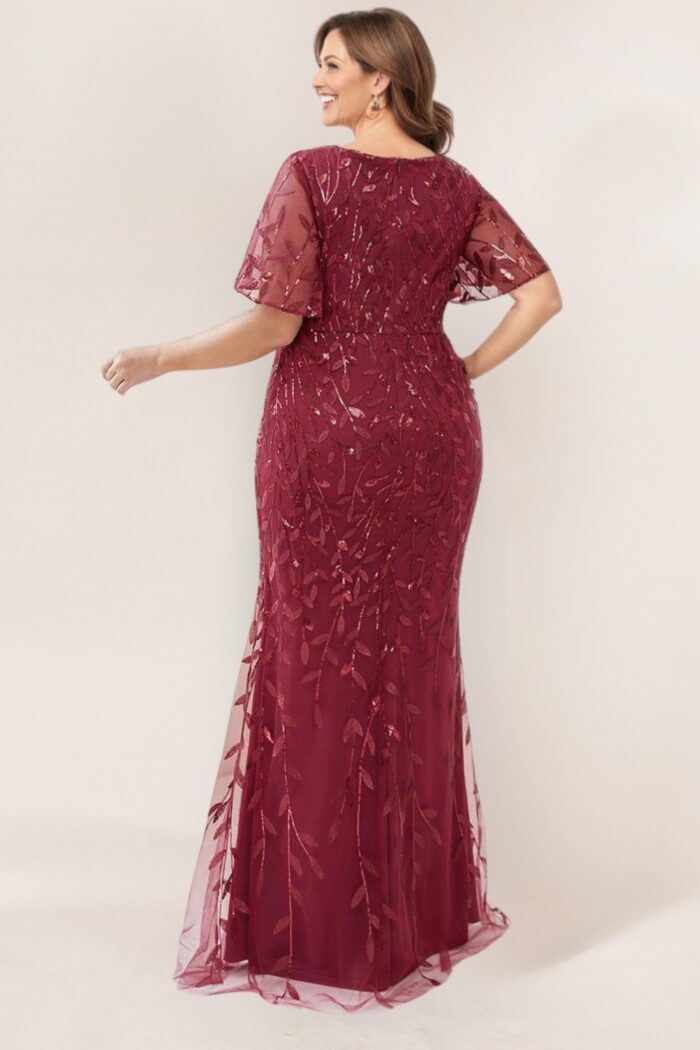 Burgundy Wine Mother of the Groom dress