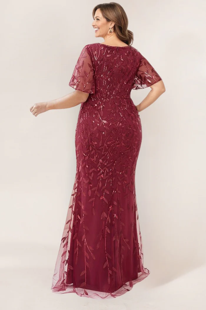 Burgundy Wine Mother of the Groom dress