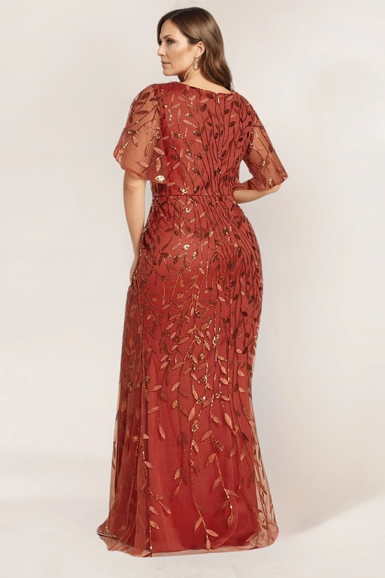 Rust Mother of the Groom dress