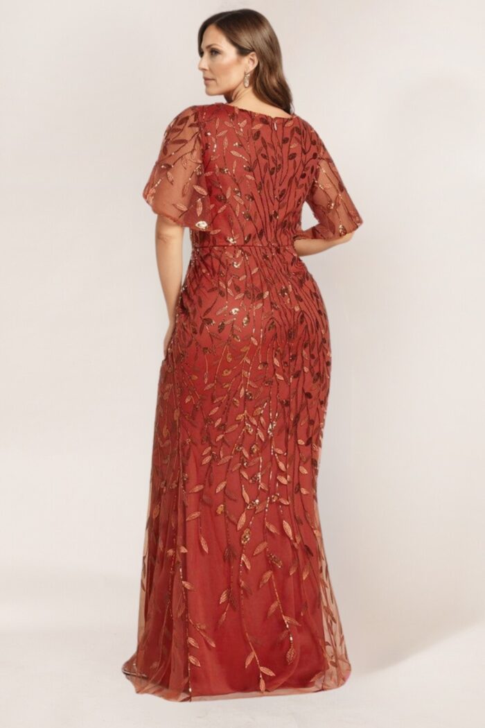 Rust Mother of the Groom dress