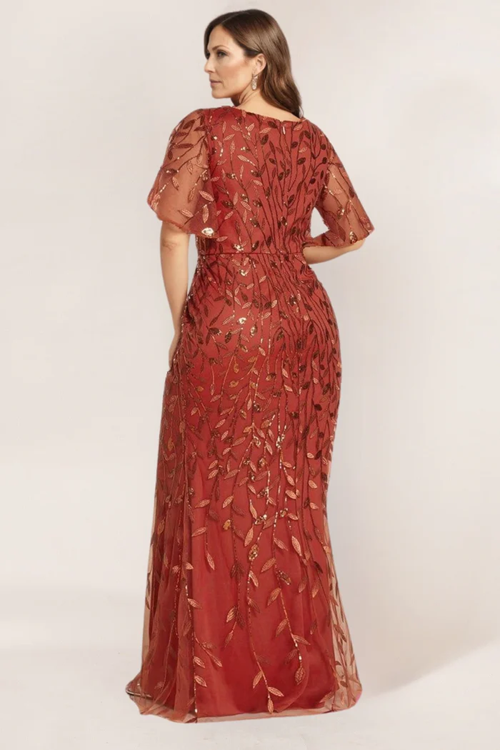 Rust Mother of the Groom dress