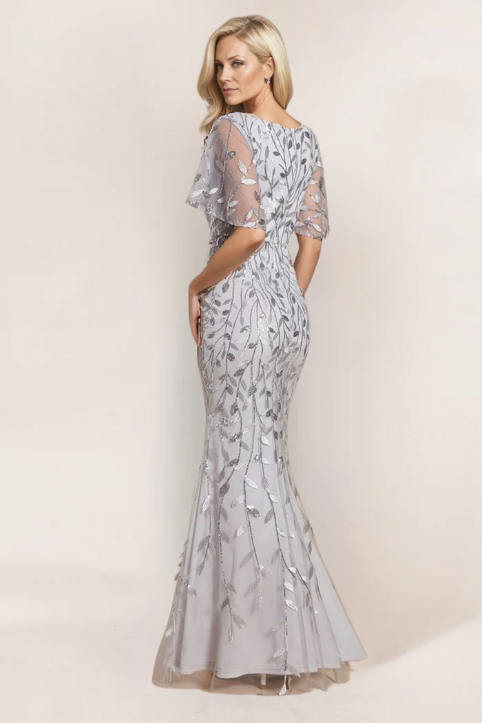 Silver Mother of the Groom dress