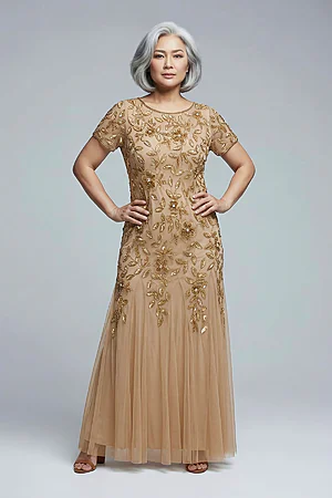 sachin and babi light blue dress Champagne Gold Dresses main image 1