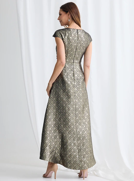 Charlotta Gold Hi-Lo Maxi by Trellis Lane