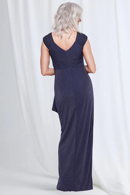 Connie Gown Classic Glamour with Elegant Movement in Navy Mother of the Bride Dress