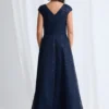 Cora Asymmetric Dress Subtle Sparkle in Navy Mother of the Bride Dress