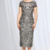 Jazz Sequin Midi Dress Polished Shimmer with Effortless Comfort in Gunmetal Mother of the Bride Dress
