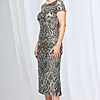 Jazz Sequin Midi Dress Polished Shimmer with Effortless Comfort in Gunmetal Mother of the Bride Dress