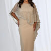 June Dress Soft Sparkle in a Fluid Silhouette in Champagne Mother of the Groom Dress