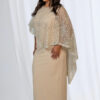 June Dress Soft Sparkle in a Fluid Silhouette in Champagne Mother of the Groom Dress