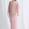 June Dress Soft Sparkle in a Fluid Silhouette in Blush Mother of the Groom Dress