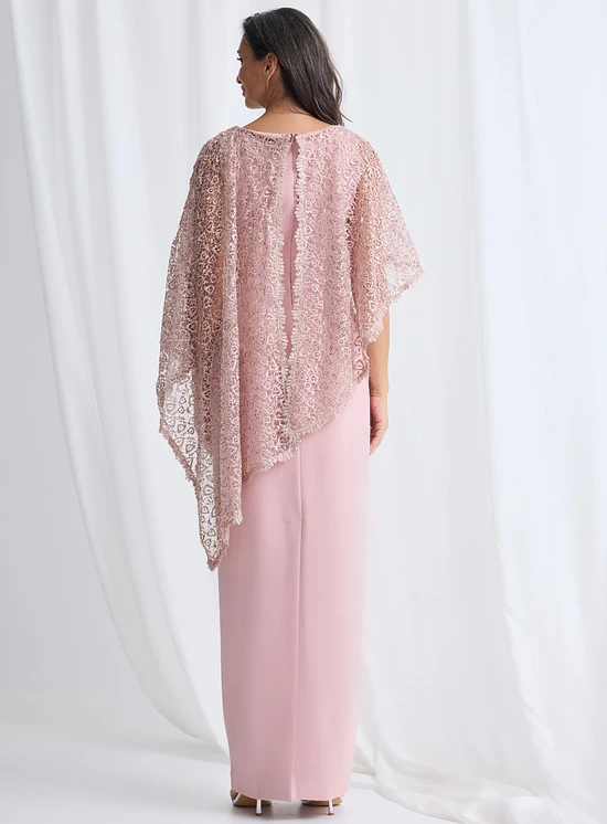 June Dress Soft Sparkle in a Fluid Silhouette in Blush Mother of the Groom Dress