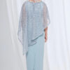 June Dress Soft Sparkle in a Fluid Silhouette in Light Blue Mother of the Groom Dress