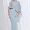 June Dress Soft Sparkle in a Fluid Silhouette in Light Blue Mother of the Groom Dress