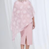 Lorelei Midi Layered Texture with Metallic Detail in Blush Mother of the Bride Dress