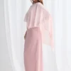 Mannie Dress Textured Elegant Dress in Blush Mother of the Bride Dress