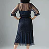 Midnight Organza Wrap Jacket With Short Sleeves by Adrianna Papell