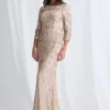 Roxy Refined Gown Sequins with Effortless Comfort in Champagne Mother of the Groom Dress