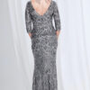 Roxy Refined Gown Sequins with Effortless Comfort in Gunmetal Mother of the Groom Dress