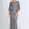 Roxy Refined Gown Sequins with Effortless Comfort in Gunmetal Mother of the Groom Dress