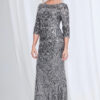 Roxy Refined Gown Sequins with Effortless Comfort in Gunmetal Mother of the Groom Dress