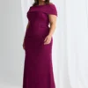 Shari Gown Timeless Lines with Softly Structured Detail in Magenta Mother of the Bride Dress