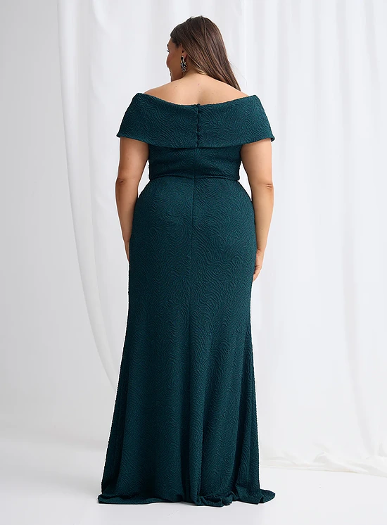 Shari Gown Timeless Lines with Softly Structured Detail in Teal Mother of the Bride Dress