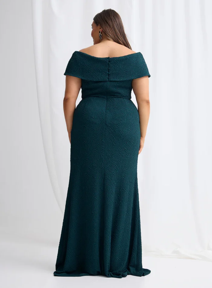 Shari Gown Timeless Lines with Softly Structured Detail in Teal Mother of the Bride Dress