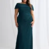 Shari Gown Timeless Lines with Softly Structured Detail in Teal Mother of the Bride Dress