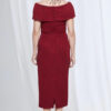 Shari Midi Refined Elegant Cocktail in Wine Mother of the Groom Dress