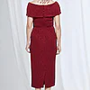 Shari Midi Refined Elegant Cocktail in Wine Mother of the Groom Dress