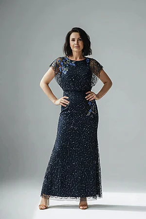 blue floral mob dress Sweetheart Aqua Blue Sheath Long Prom Dresses main image 0