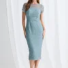 Vena Midi Sequined Lace in Light Blue Mother of the Groom Dress