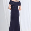 Veronica Beaded Off Shoulder Gown in Navy Mother of the Groom Dress