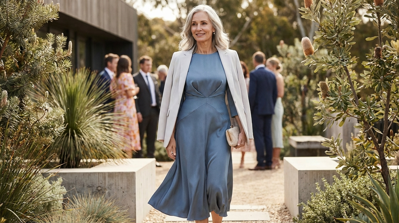 Modern mother of the bride midi dress inspiration