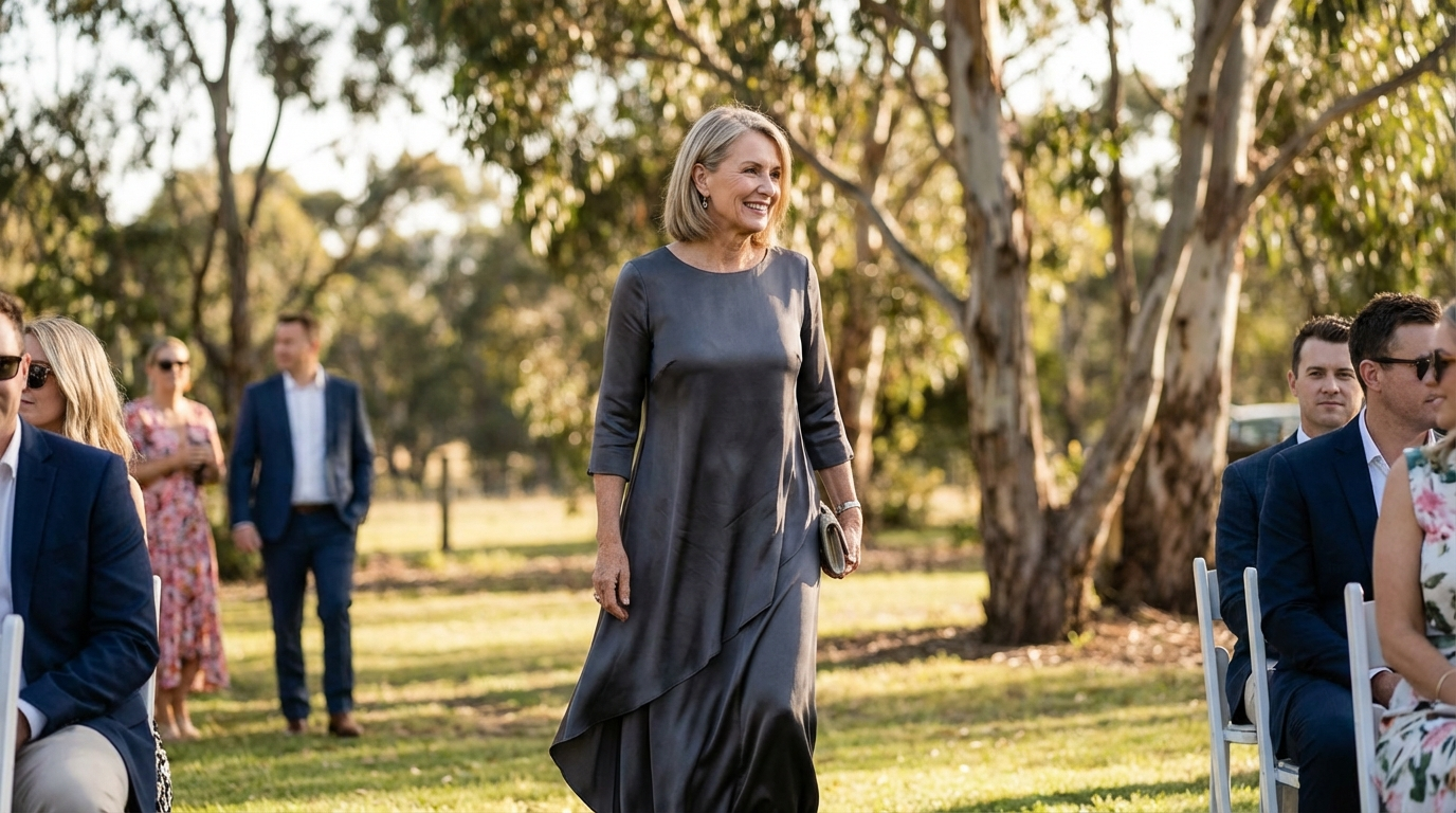 Contemporary mother of the bride dress styling inspiration