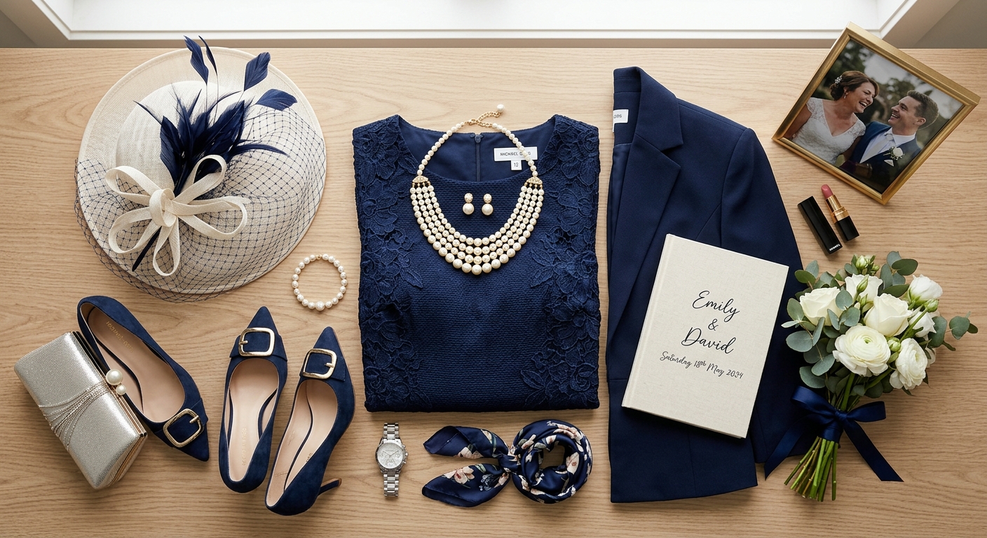 Detail close-up or styled flat-lay of Coordinate the Mother of with complementary accessories on a clean surface — for m