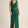 Alexandria Emerald Sequin Evening Gown by Tania Olsen mother of the bride dress on model