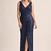 Alexandria Navy Sequin Evening Gown by Tania Olsen mother of the bride dress on model