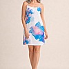 Aria White Floral Satin Robe mother of the bride dress on model