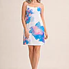 Aria White Floral Satin Robe mother of the bride dress on model