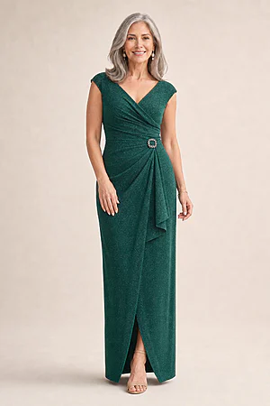 Connie Emerald Gown Classic Glamour with Elegant Movement by Trellis Lane